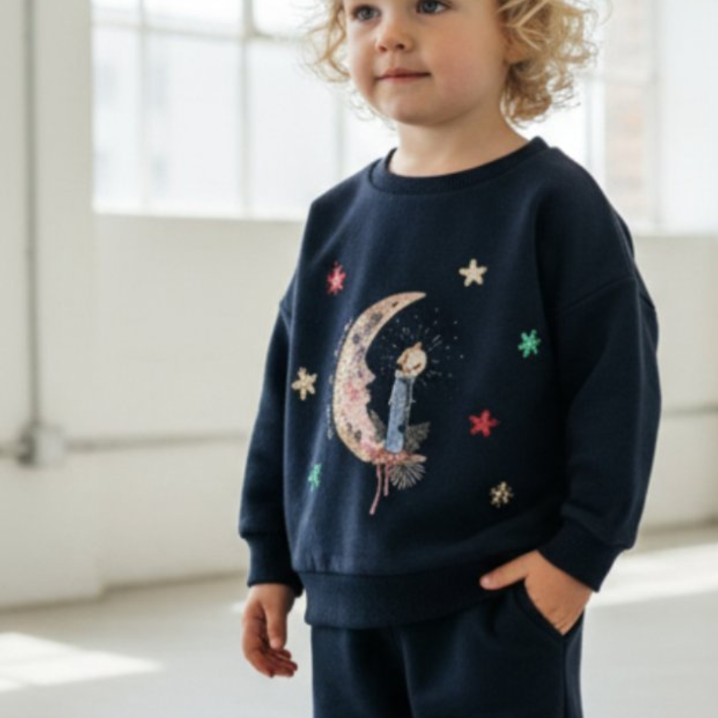 KONGES SLOJD Mikina LOUPY LOU -  DARK NAVY Velikost: 18m