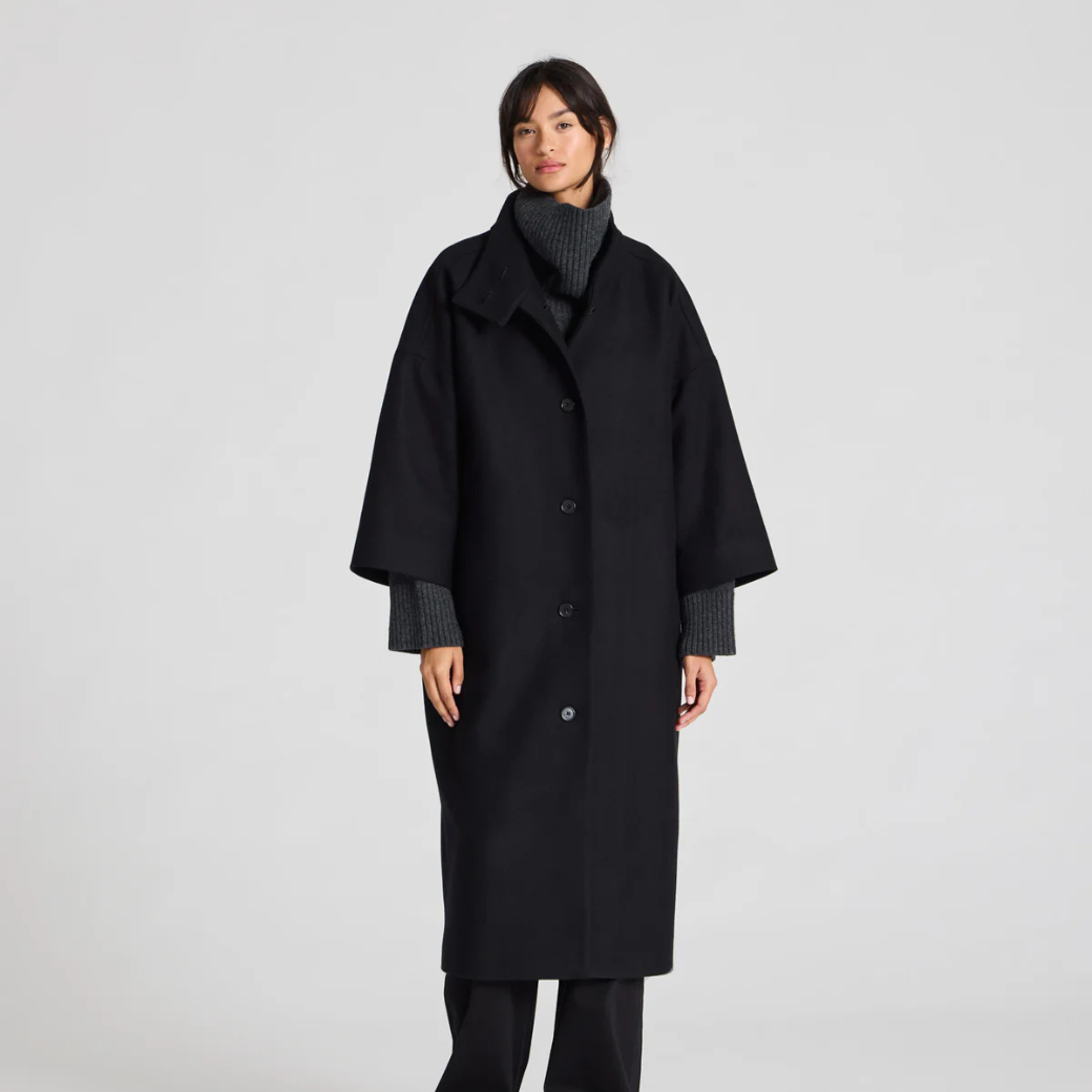 Levně GAI+LISVA Kabát Nete Coat - Black
