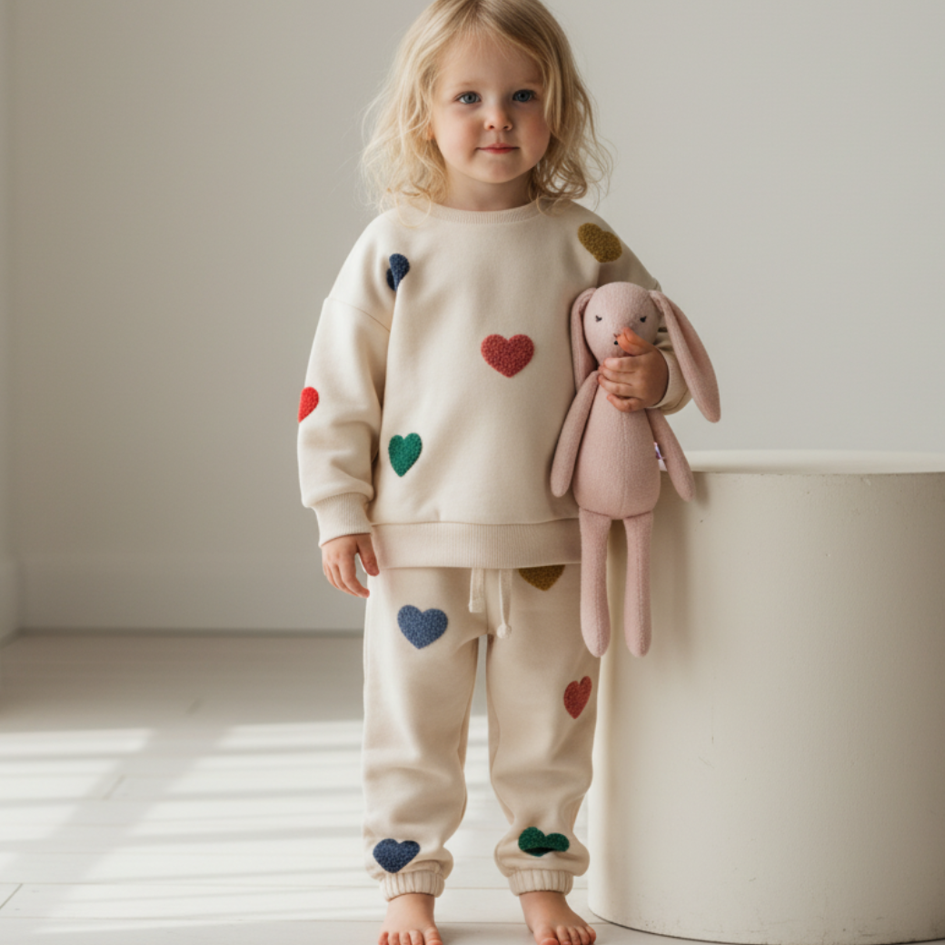 KONGES SLOJD Mikina LOU - MULTI HEART Velikost: 4y