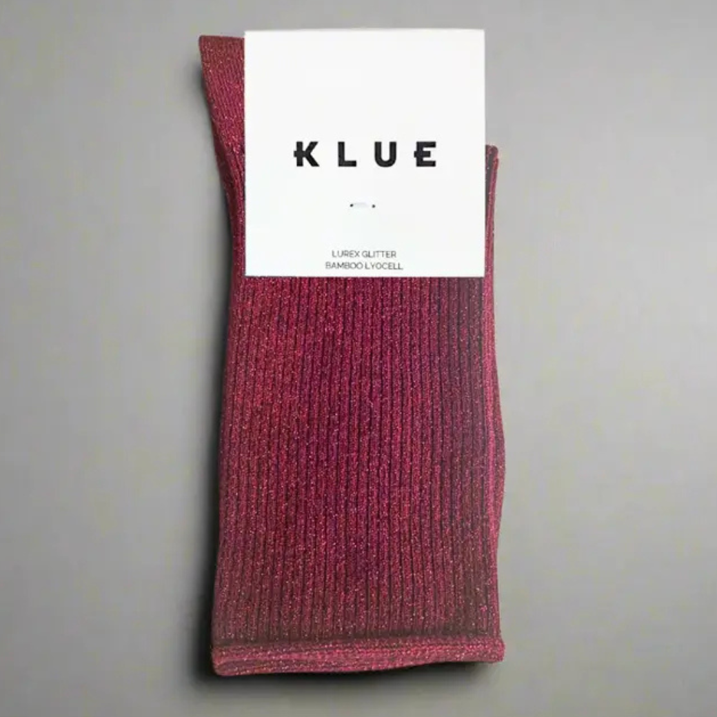 KLUE Třpytivé ponožky Lyocell Cherry 36-40