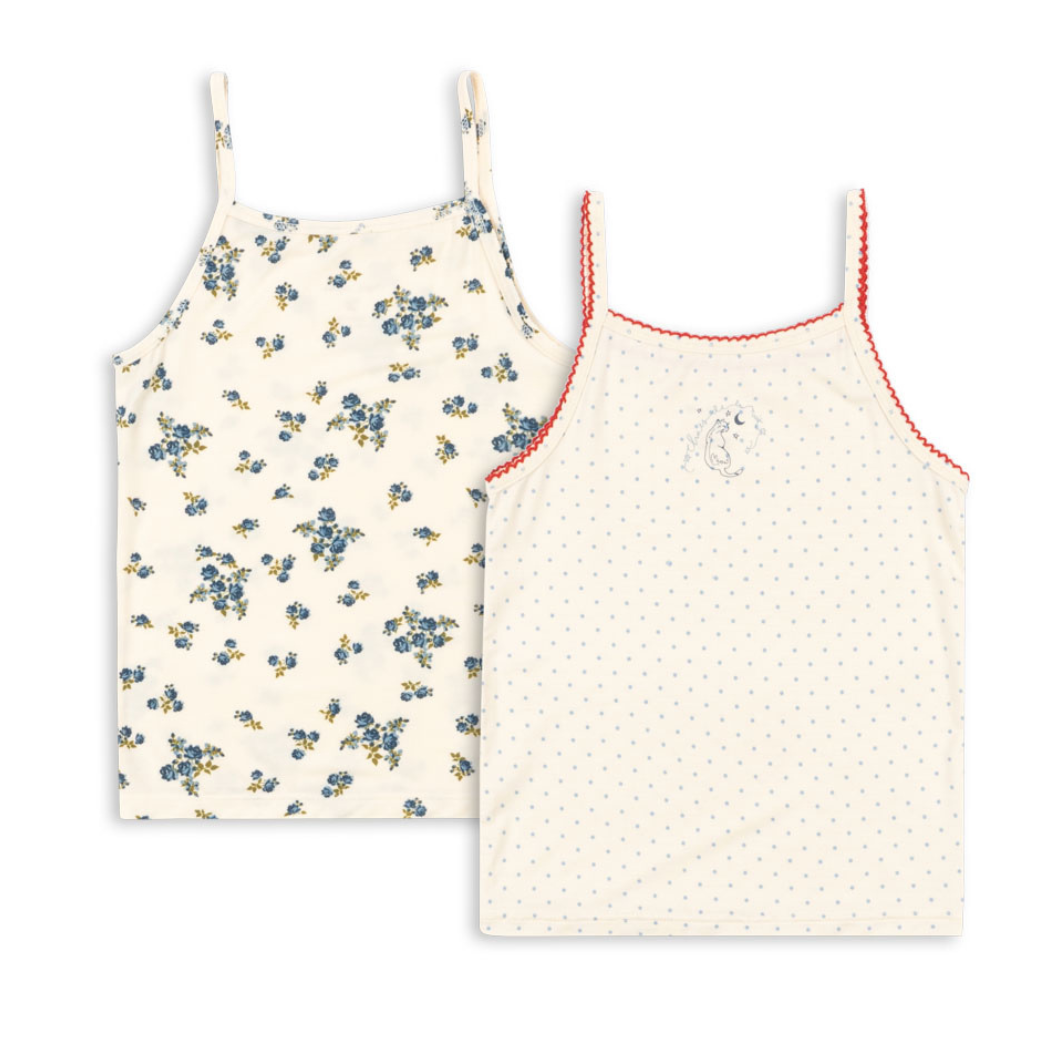 KONGES SLOJD Sada tílek - BLUE KITTY DOT/TRAMONTO Velikost: 4y