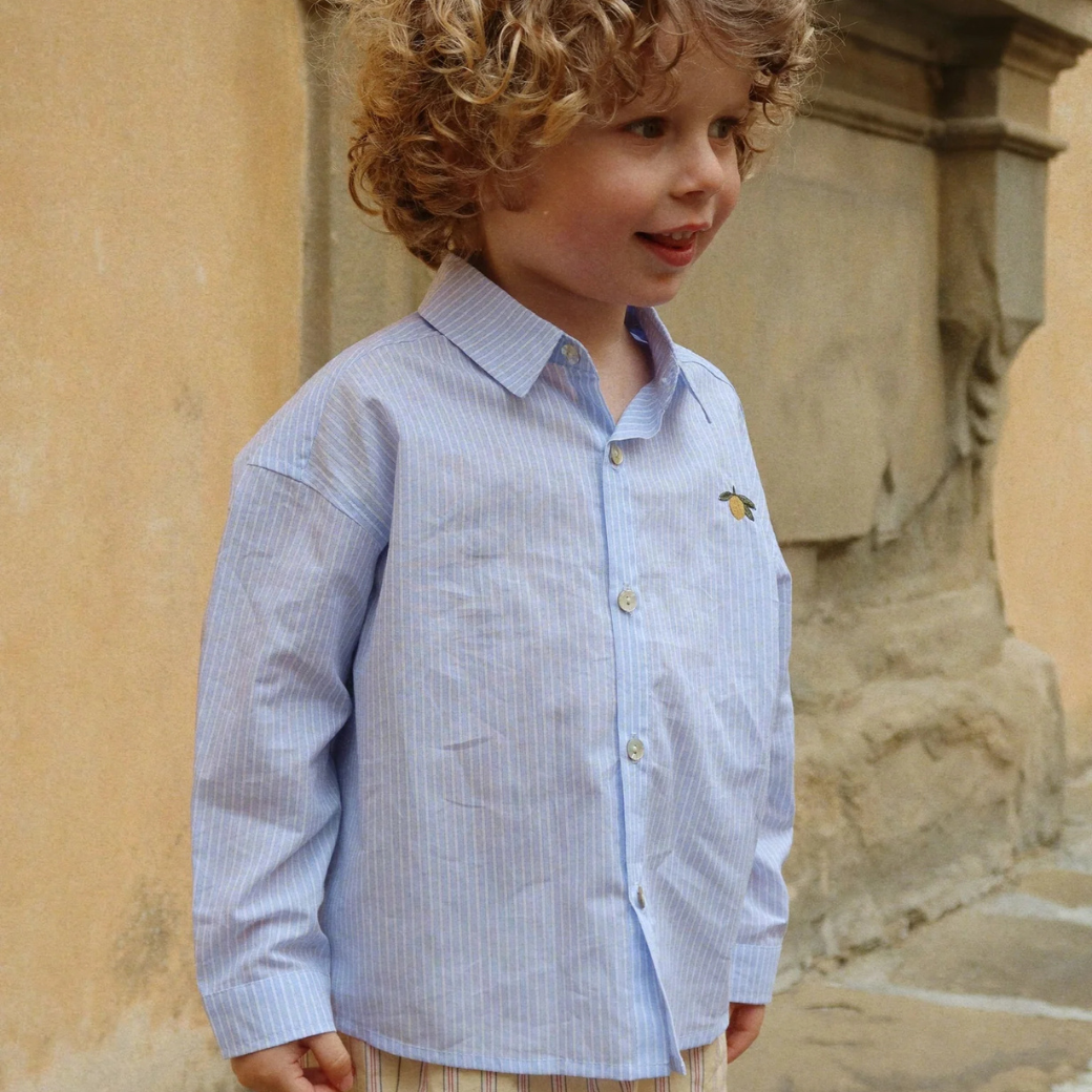 KONGES SLOJD Košile  WES  - BLUE STRIPE Velikost: 4y