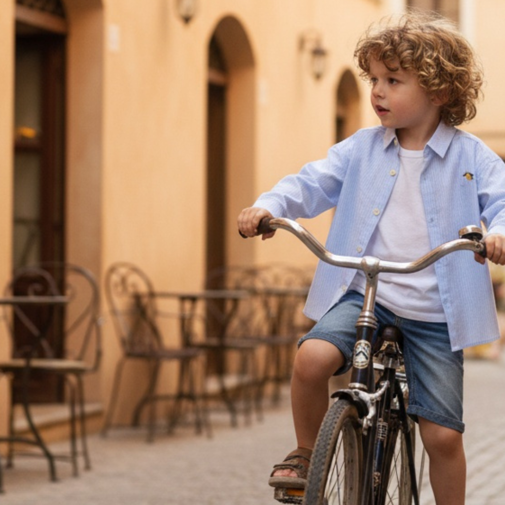 KONGES SLOJD Košile  WES  - BLUE STRIPE Velikost: 4y