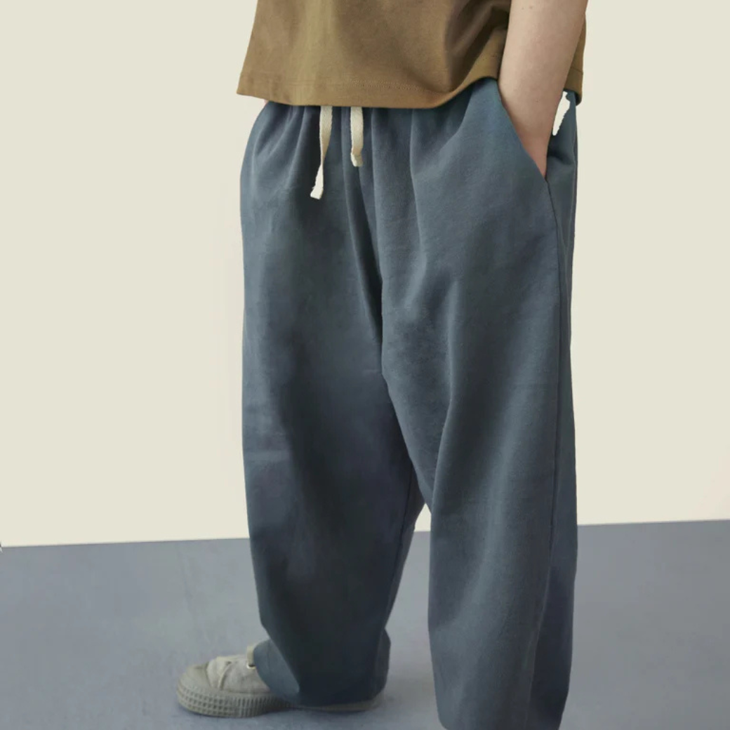 GRAY LABEL Kalhoty GOTS - Blue Grey Velikost: 5-6y