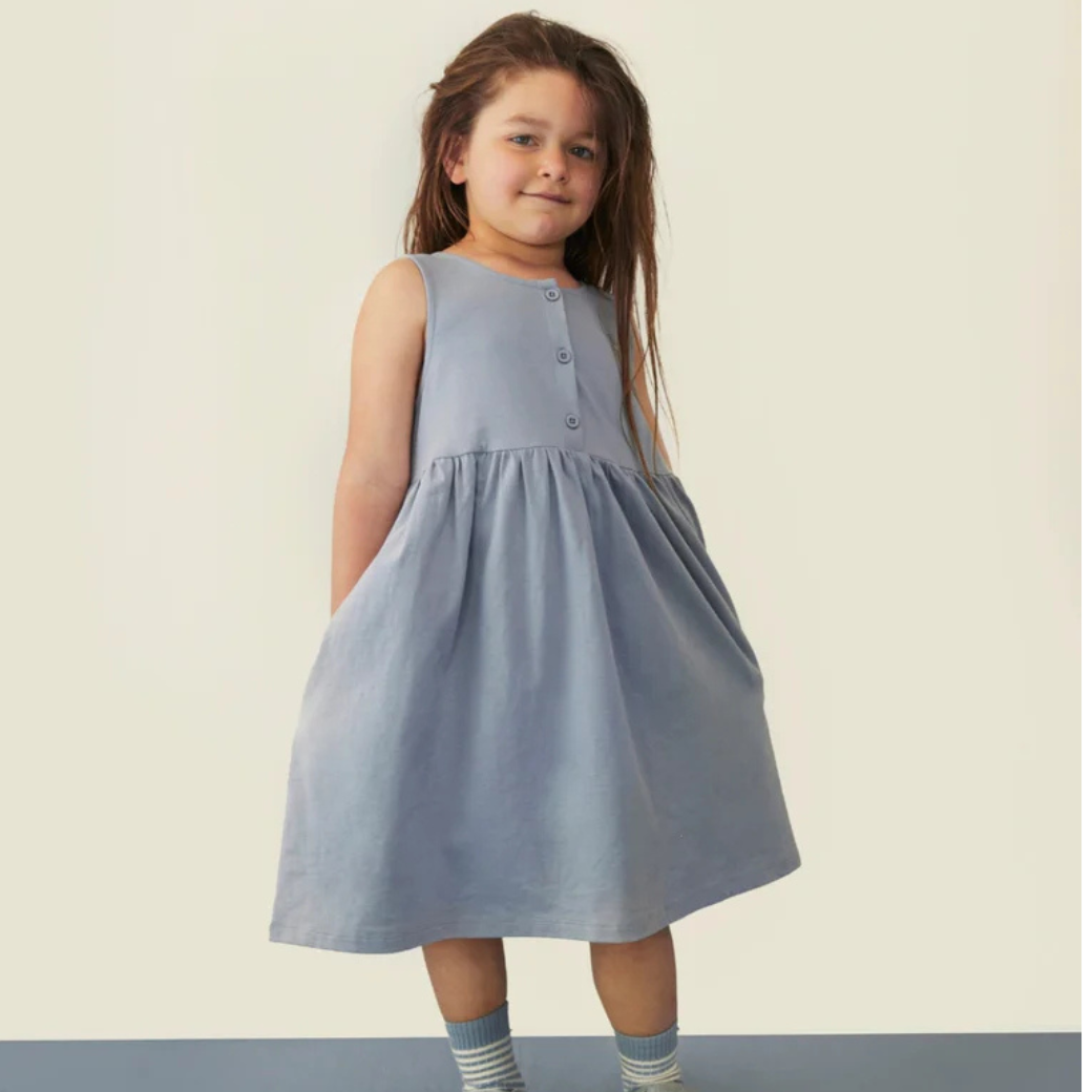 GRAY LABEL Šaty bez rukávů GOTS - Stone Grey Velikost: 3-4y