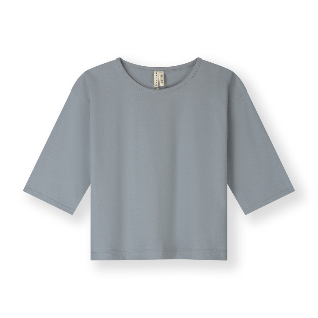 GRAY LABEL Triko Dropped Shoulder GOTS - Stone Grey Velikost: 2-3y