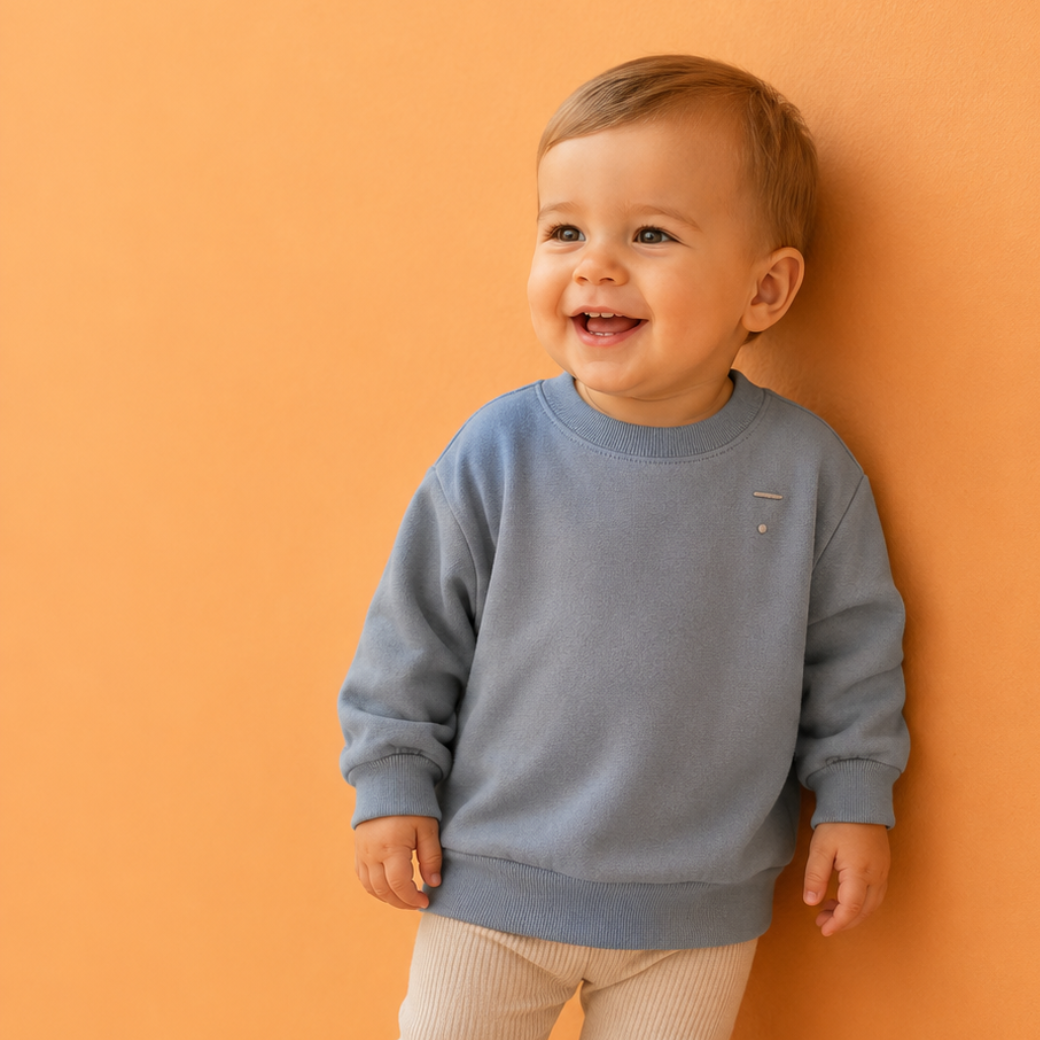 GRAY LABEL Mikina pro miminka GOTS - Stone Grey Velikost: 12-18m