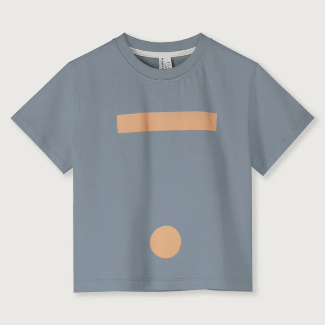 GRAY LABEL Tričko oversize GOTS - Stone Grey - Melon Velikost: 7-8Y