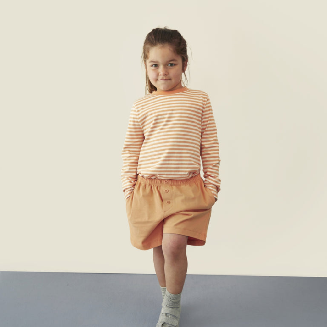 GRAY LABEL Kraťasy Button GOTS - Melon Velikost: 7-8Y