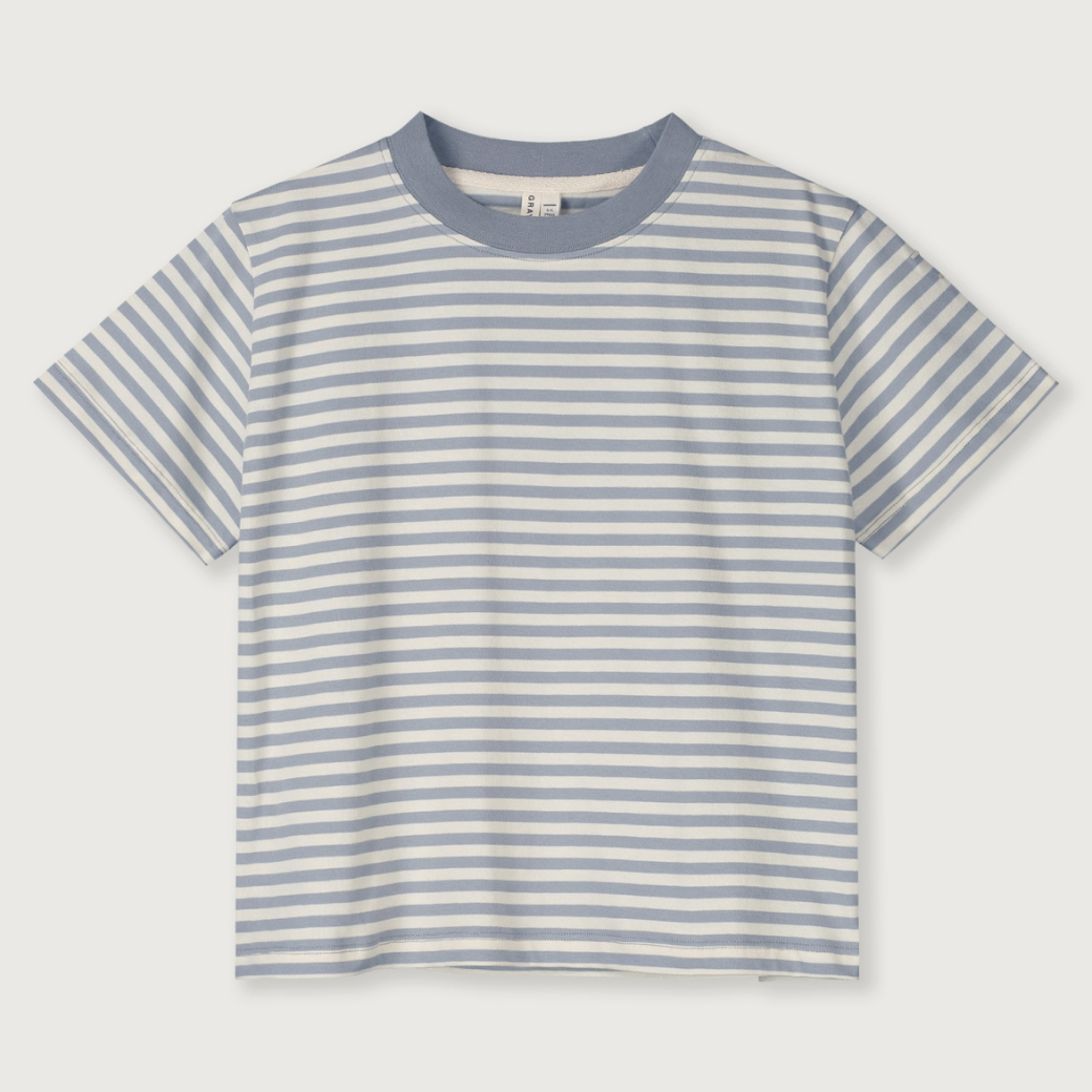 GRAY LABEL Oversize triko GOTS - Stone Grey - Cream Velikost: 3-4y