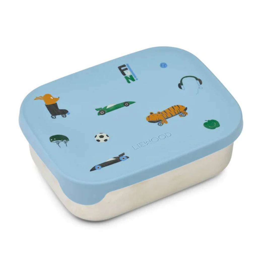 LIEWOOD Svačinový box Arthur - Fun / Beach blue