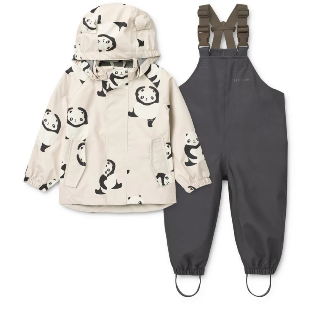 LIEWOOD Set do děště Manu - Panda / Sandy Velikost: 86
