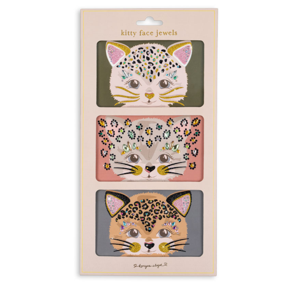 KONGES SLOJD Kamínky na obličej KITTY - MULTI