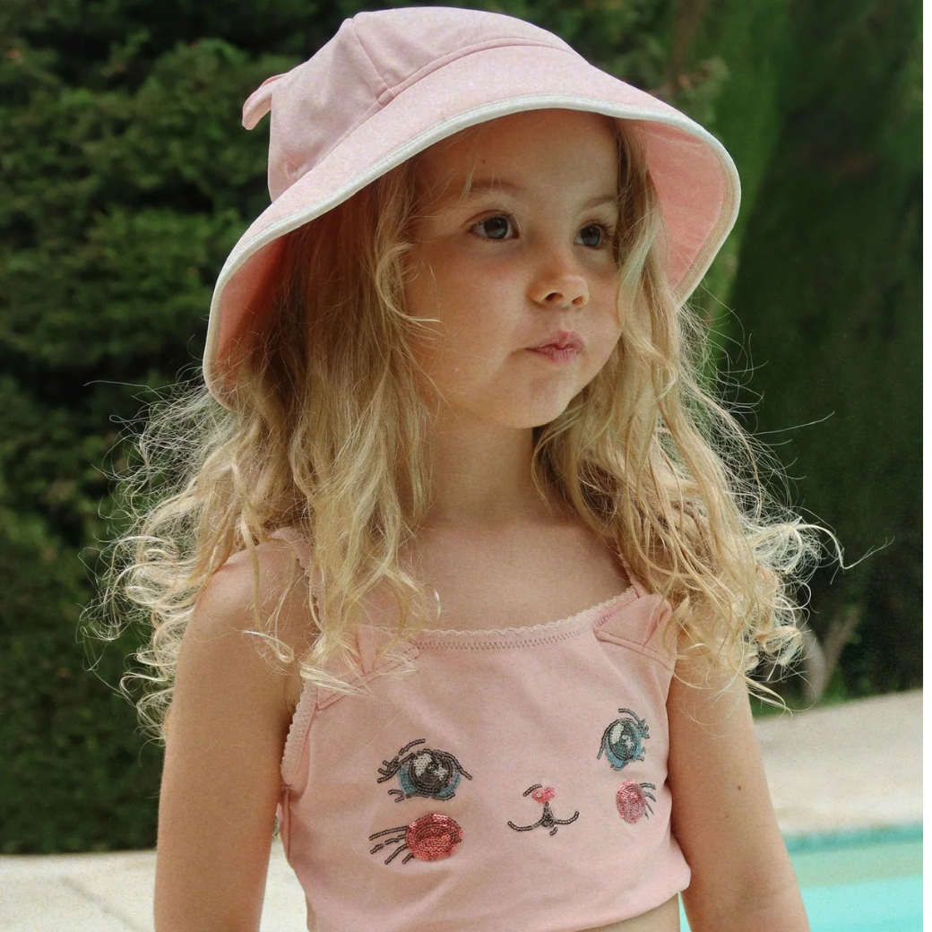 KONGES SLOJD Klobouk k vodě KITTY - POWDER PINK Velikost: 2-4y