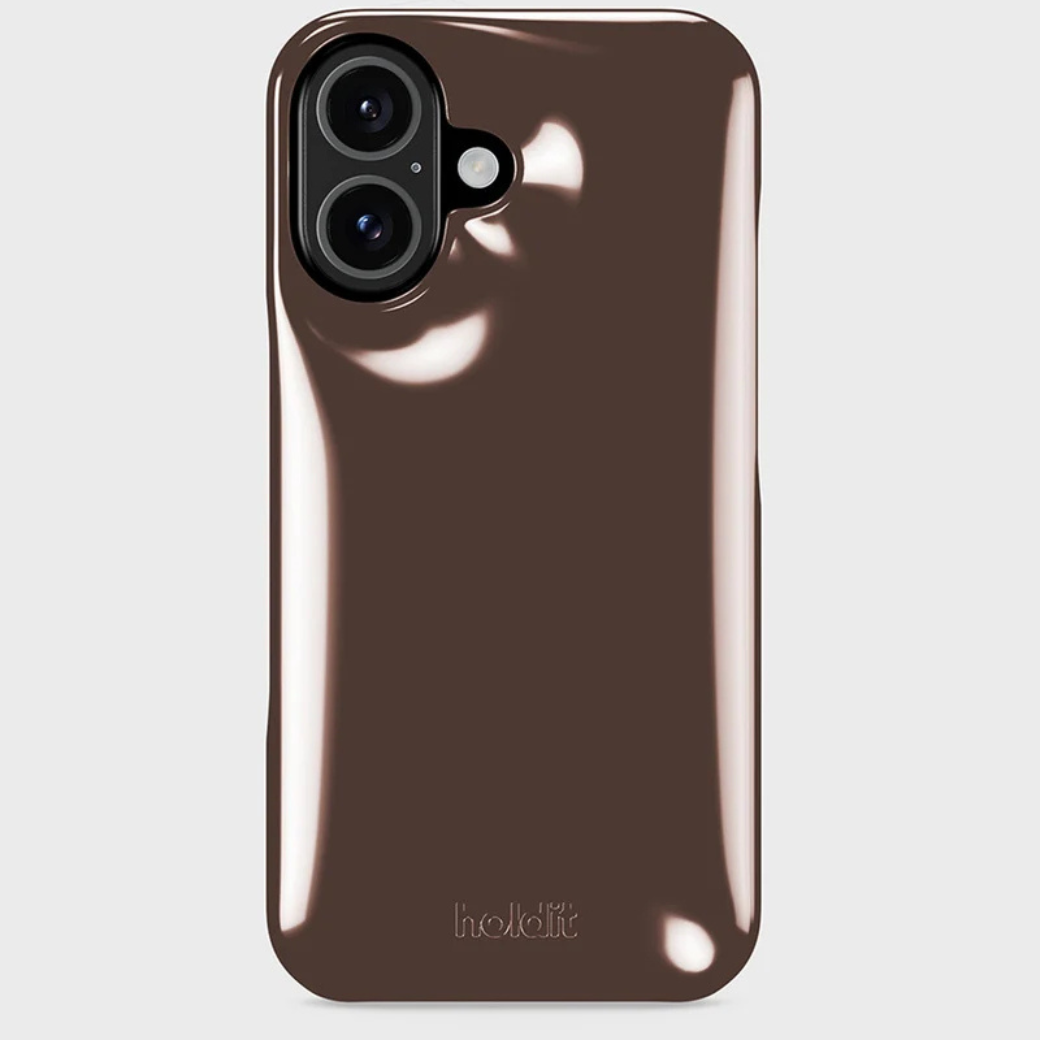 HOLDIT Kryt na mobil Puffy  iPhone 16 - Chocolate