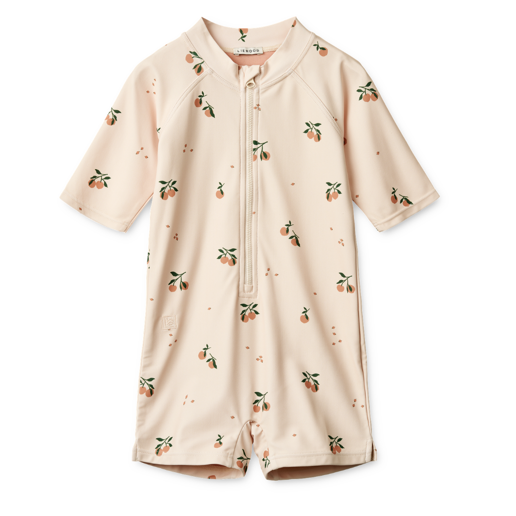 LIEWOOD Plavecký overal Max - Peach / Sea shell Velikost: 98