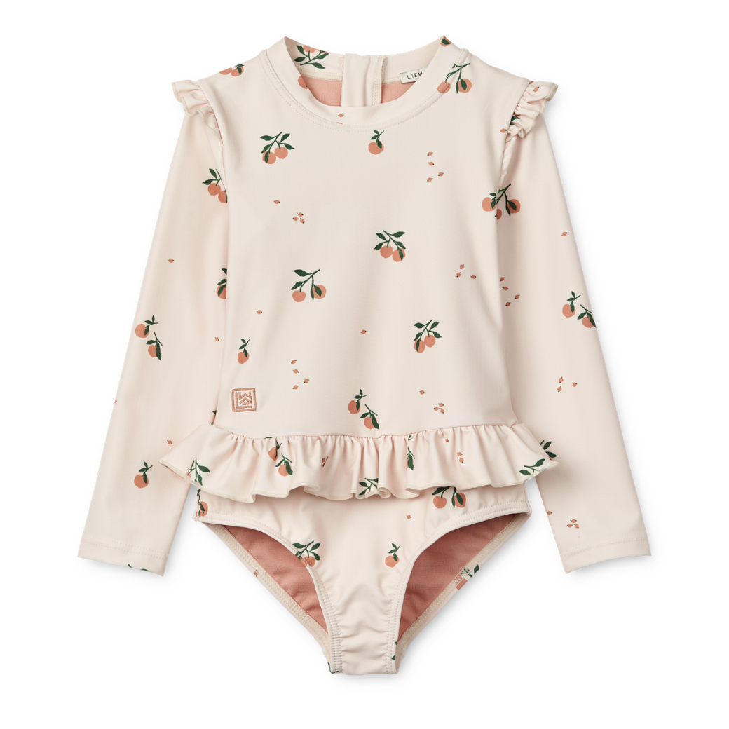 LIEWOOD Dívčí plavky Sille - Peach / Sea shell Velikost: 98