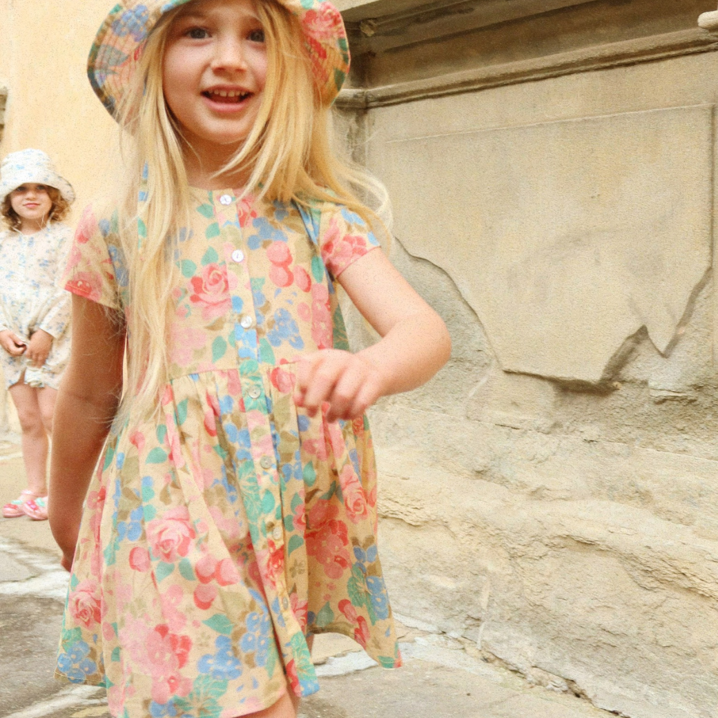 KONGES SLOJD Bavlněné šaty PACEY - BLOOMIEGRAPE Velikost: 2y