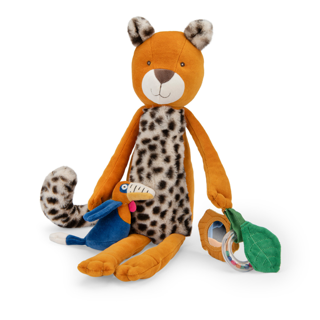 MOULIN ROTY Plyšový aktivní leopard Taïgo