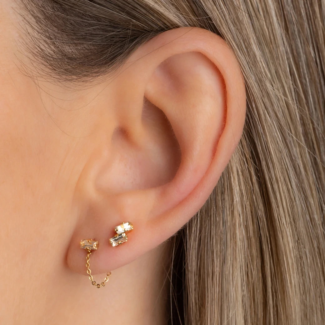 APRIL PLEASE Naušnice BLAISE - Champagne