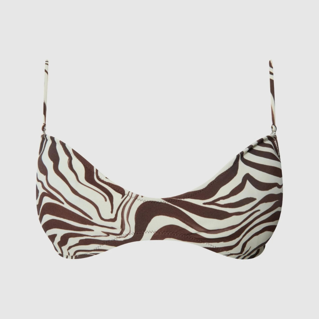 Levně UNDERSTATEMENT Plavky (top) Shaped Zebra