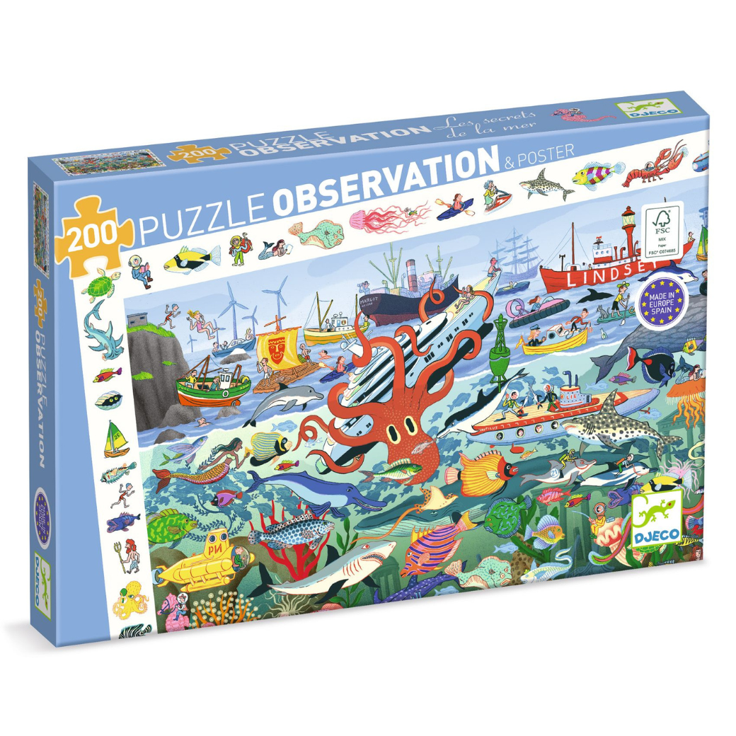 DJECO Puzzle Tajemství moře - 200 pcs