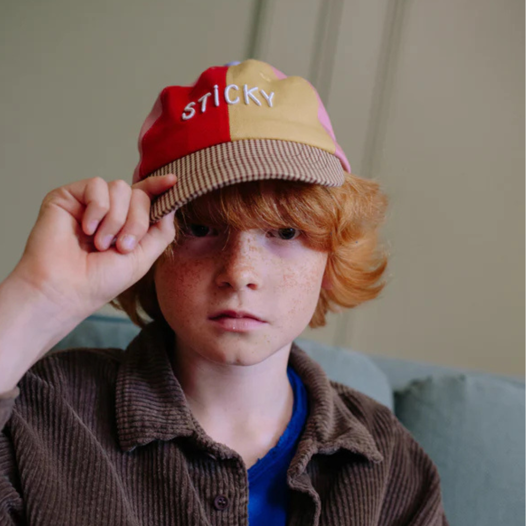 STICKY LEMON Dětská kšiltovka lemon tree - gingham tree + phloem