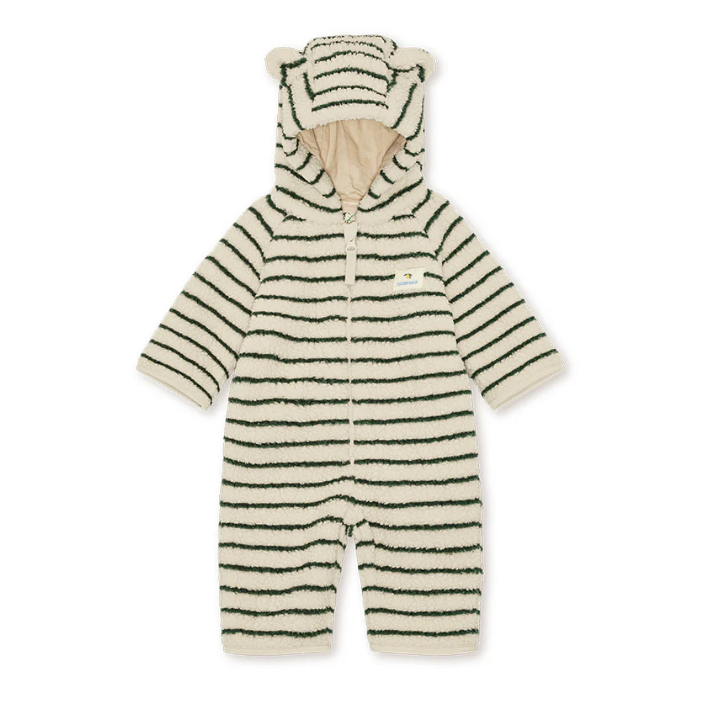 KONGES SLOJD Fleecový overal JODY TEDDY - ERBA STRIPE Velikost: 9m