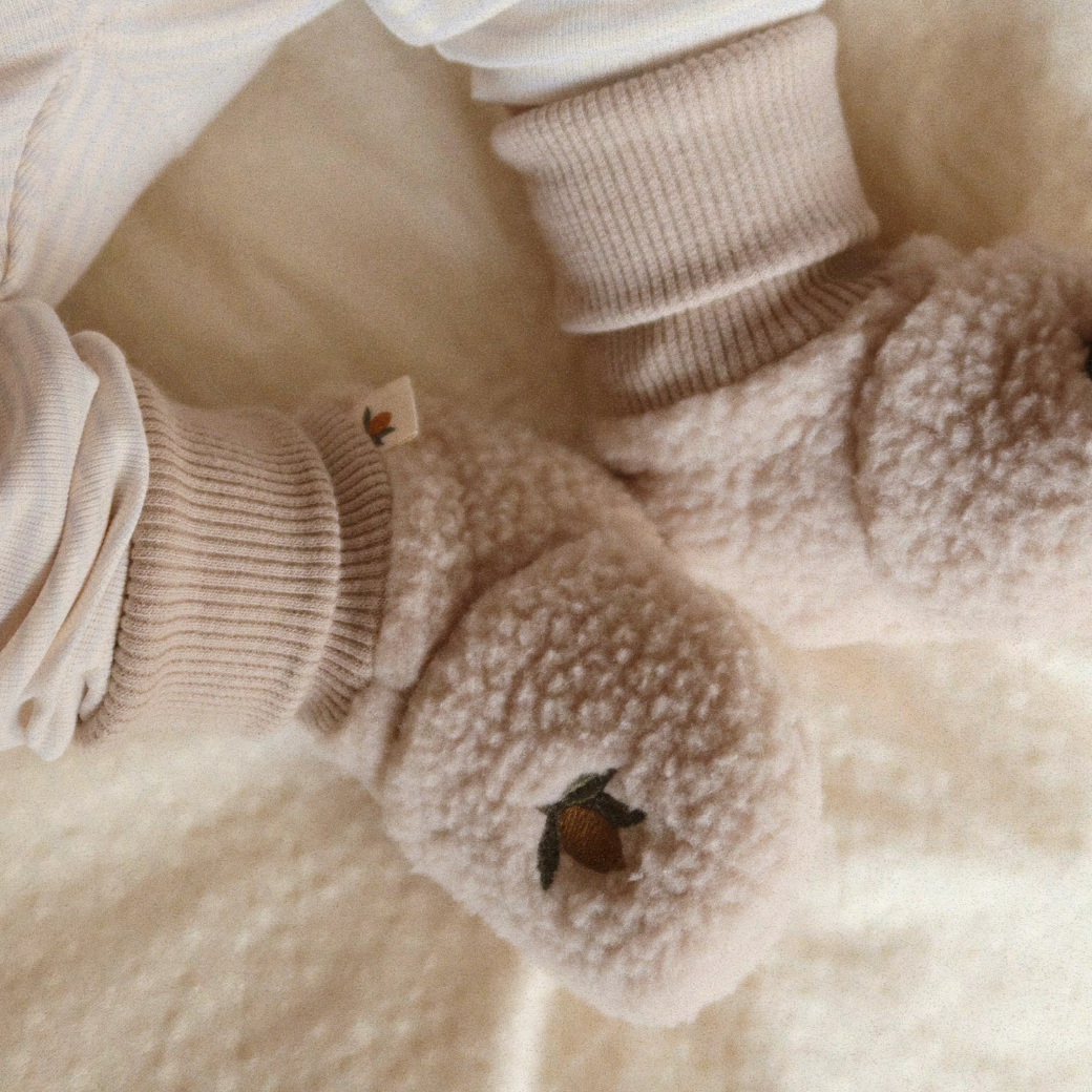 KONGES SLOJD Fleecové botičky SAFA - OXFORD TAN Velikost: 6m