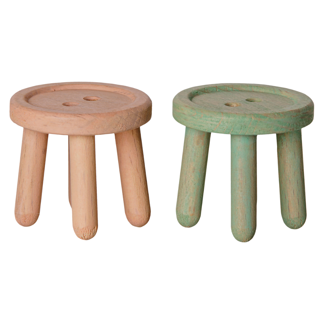 MAILEG Stoličky pro myšky - Light rose/Light mint S26