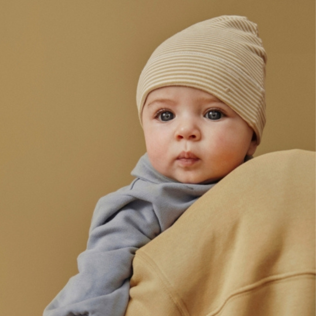 GRAY LABEL Čepička Baby GOTS - Cookie - Cream Velikost: 6-12m
