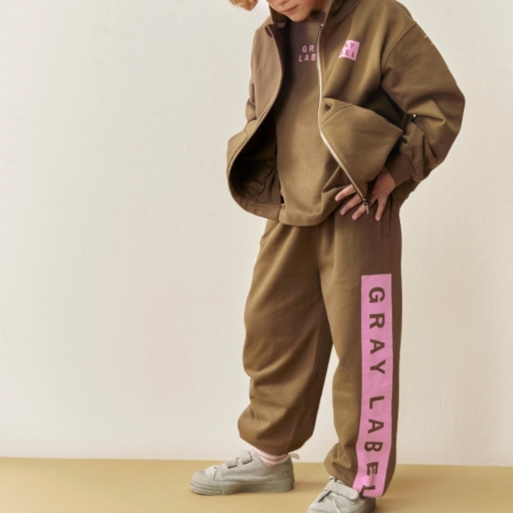 GRAY LABEL Tepláky GOTS - Woody - Bubblegum Velikost: 3-4y
