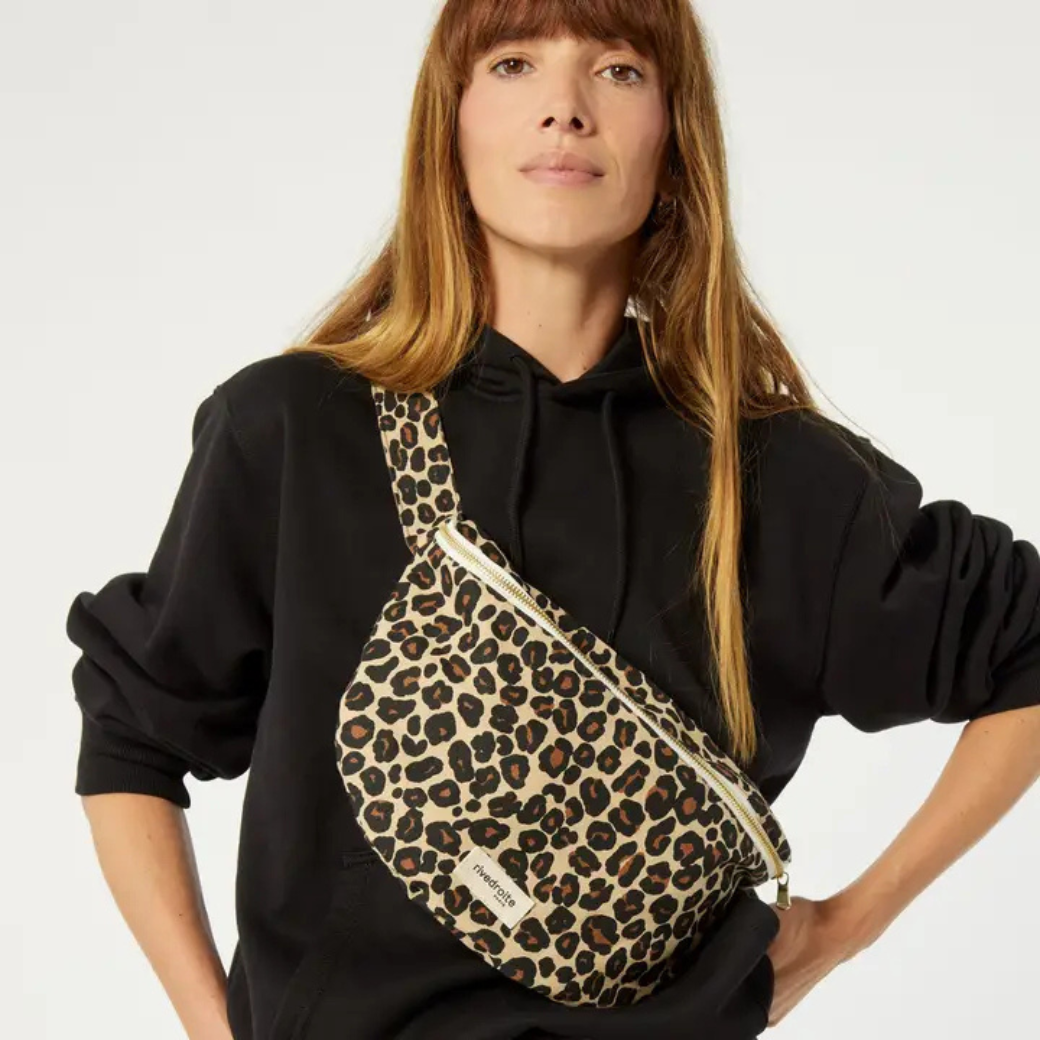 RIVEDROITE PARIS Ledvinka Custine XL -  Leopard beige sand