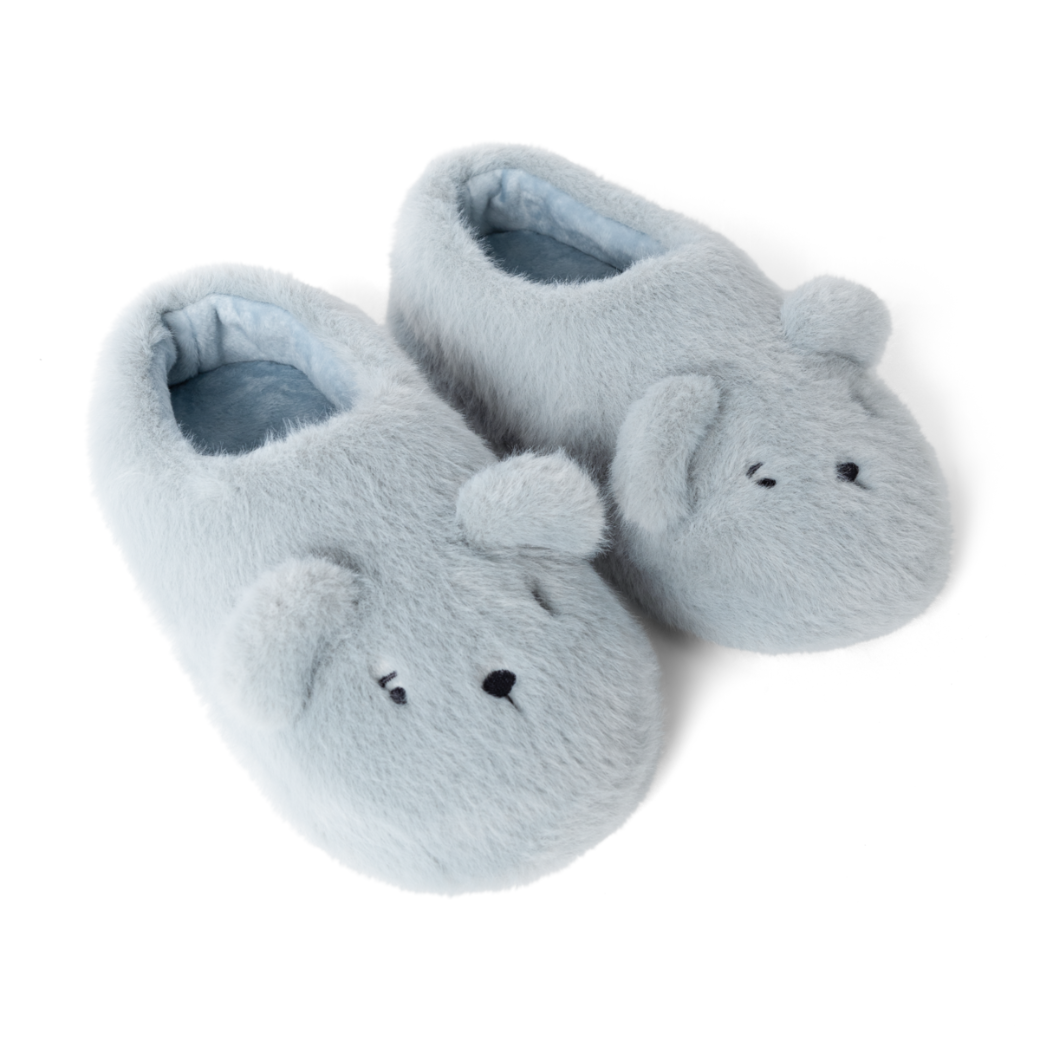 LIEWOOD Pantofle Aviaja Bear - Dove blue Velikost: 28-29