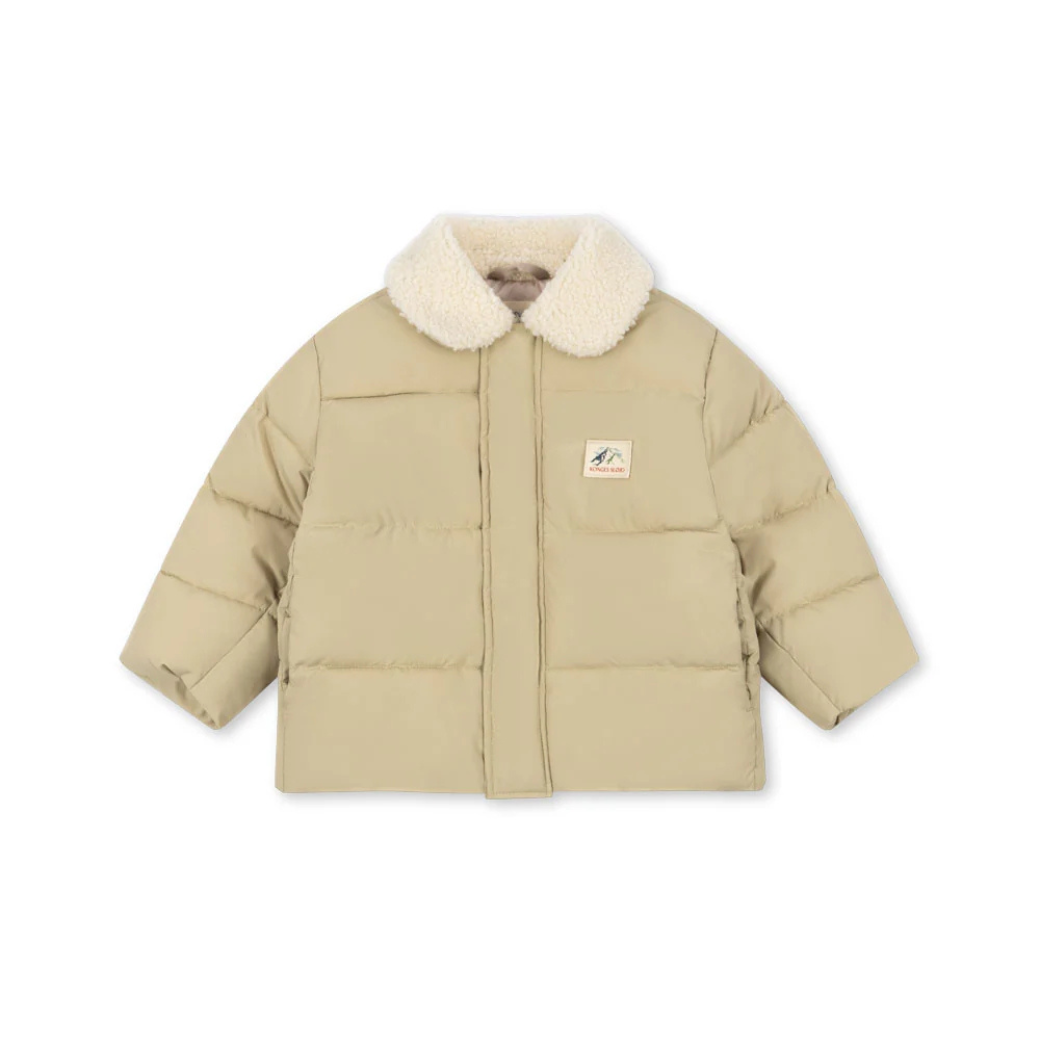 KONGES SLOJD Zimní bunda ALPI COLLAR - PALE OLIVE GREEN Velikost: 6y