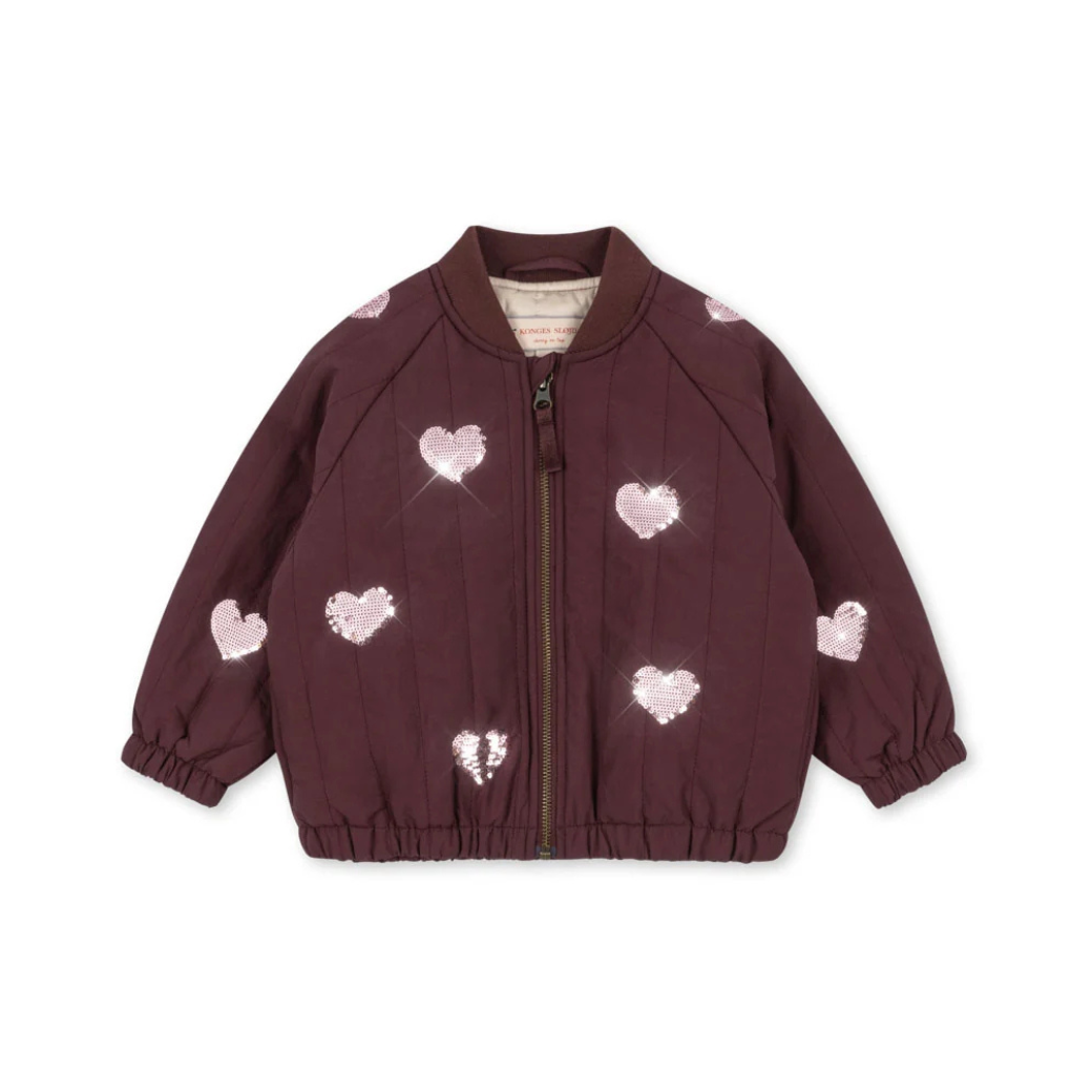 KONGES SLOJD Bomber JUNO SEQUIN - DECADENT CHOCOLATE Velikost: 6y