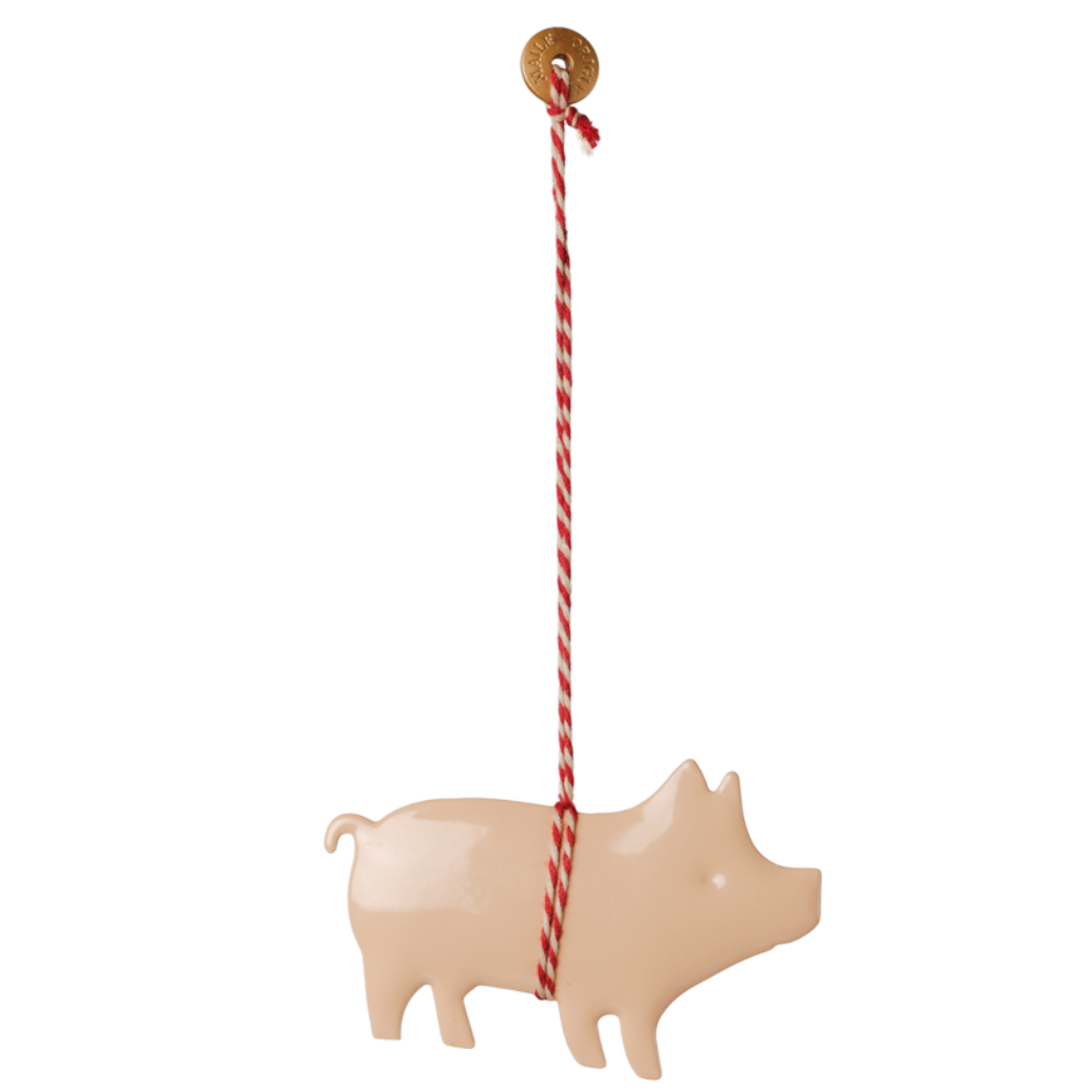 MAILEG Kovová ozdoba Pig - rose S26