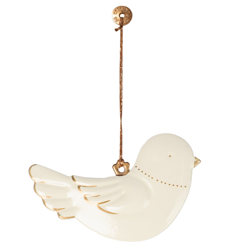 MAILEG Kovová ozdoba Bird - off white S26