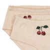 KS5890 BASIC 2 PACK GIRL UNDERPANTS GOTS MA GRANDE CERISE NOUVELLE PEACH Extra 5