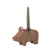 MAILEG Dřevěný svícen Prasátko - old rose small