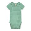 GRAY LABEL Body pro miminka GOTS /  Bright Green - Cream