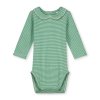 GRAY LABEL Body pro miminka s límcem GOTS / Bright Green - Cream
