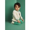 GRAY LABEL Body pro miminka s límcem GOTS / Bright Green - Cream
