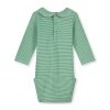 GRAY LABEL Body pro miminka s límcem GOTS / Bright Green - Cream