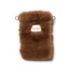 STUDIO NOOS Taštička na mobil Brown Faux Fur