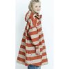 VIVI MARI Dětský kabát do deště Bolt stripes Cinnamon/latte