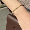 ANISE Bracelet Stones gold - Garnet green