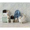 MAILEG Washbasin cabinet with mirror for mice - mint S24