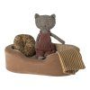 MAILEG Dog bed - brown small