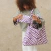 STUDIO NOOS Taška mom-bag Violet Checkerboard
